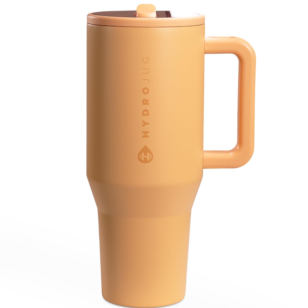 HydroJug Traveler 32oz, Insulated Tumbler with Handle & Straw, Pink Sand