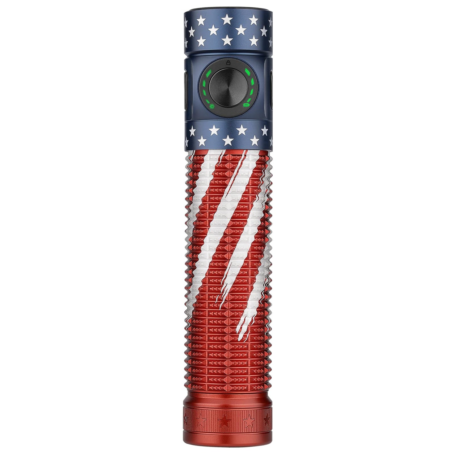 OLIGHT Baton4 Pro EDC Flashlight Rechargeable, 1600 Lumens Small Pocket LED Light with Tactical Switch and Magnetic & USB C Dual Charging for Home Use, Camping and Emergency (Stars&Stripes Edition)