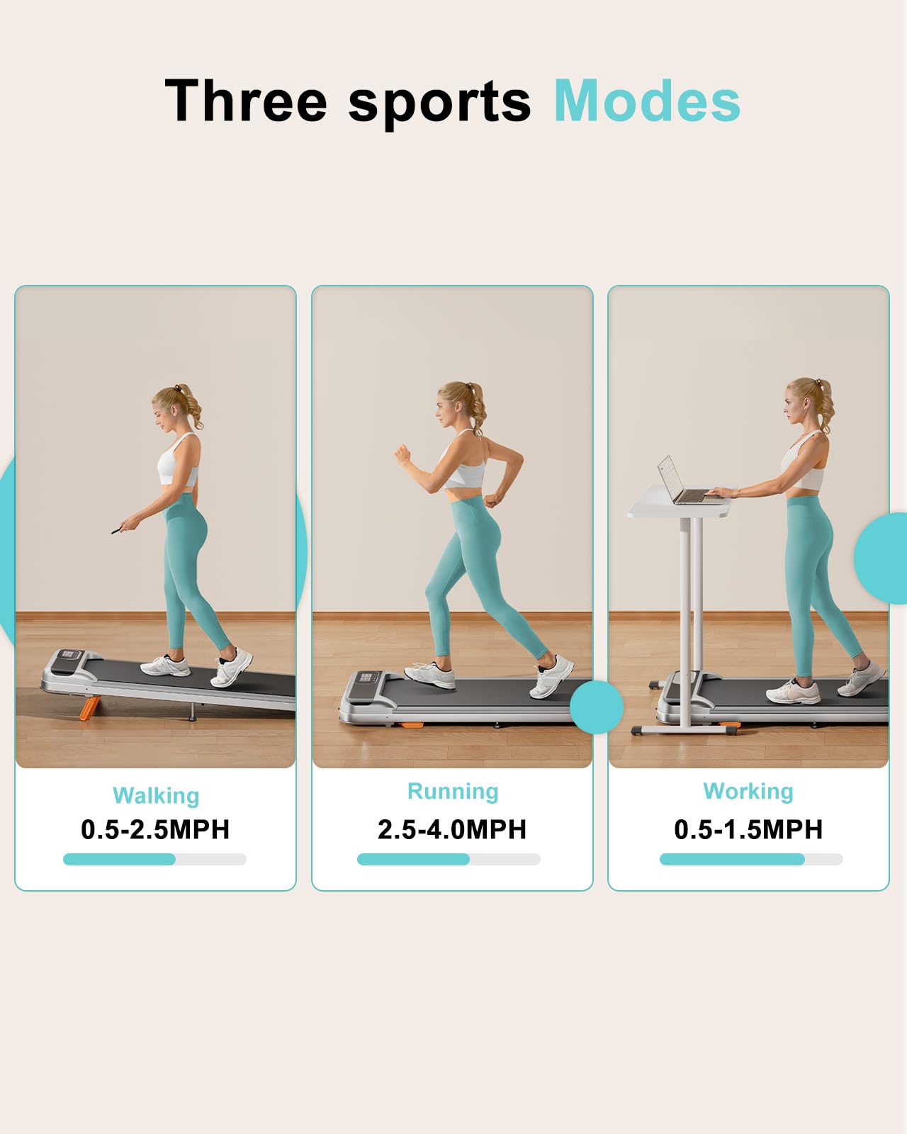 Abonow Walking Pad, Under Desk Treadmill with Incline for Home Office 2.5HP Portable Walking Treadmill with 265 Lbs Weight Capacity Walking Machine, Remote Control, LED Display