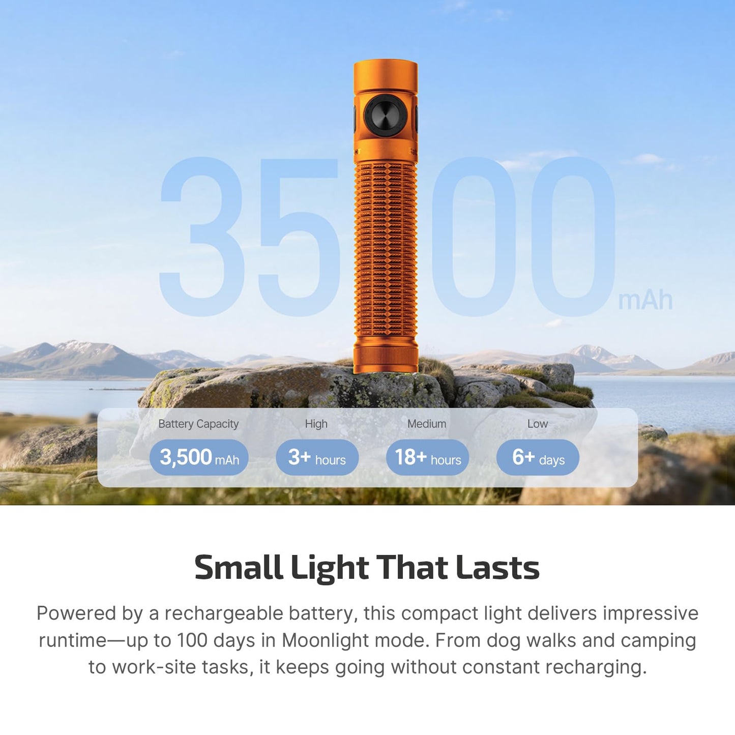 OLIGHT Baton4 Pro EDC Flashlight Rechargeable, 1600 Lumens Small Pocket LED Light with Tactical Switch and Magnetic & USB C Dual Charging for Home Use, Camping and Emergency (Stars&Stripes Edition)